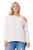 Cotton Cashmere Off The Shoulder Sweaters - White