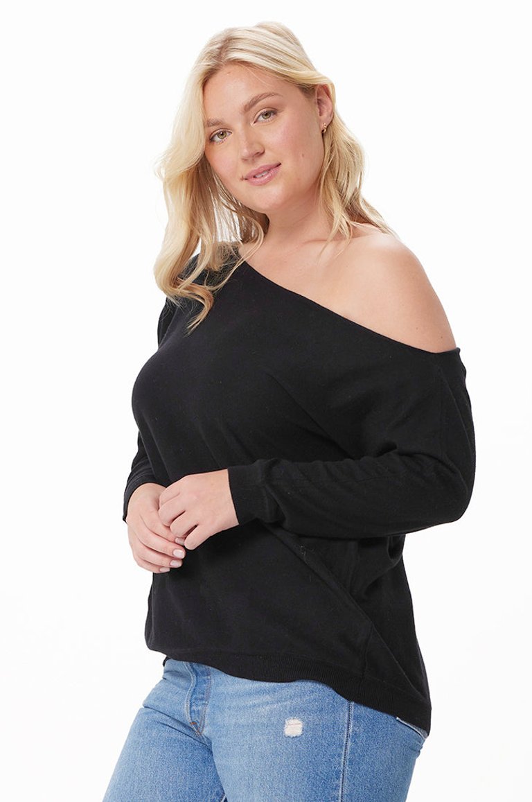 Cotton Cashmere Off The Shoulder Sweaters