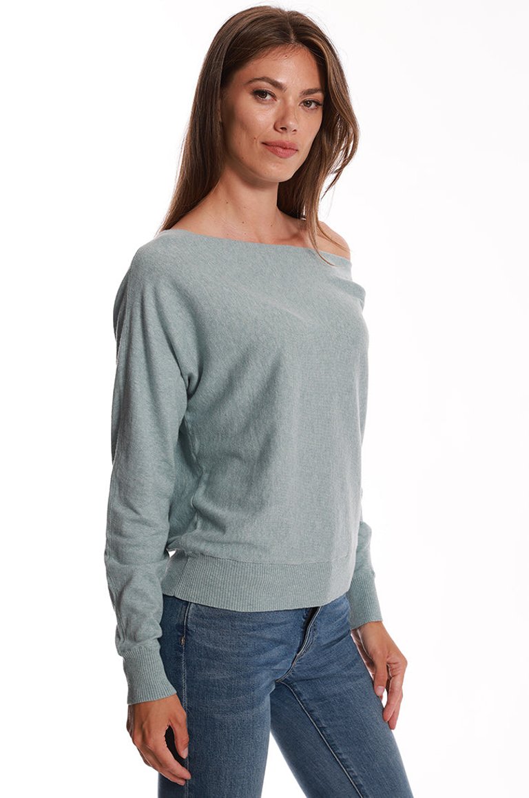 Cotton Cashmere Off The Shoulder Top