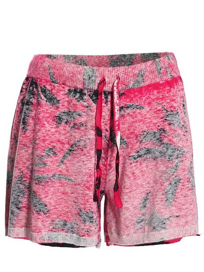 Minnie Rose Cotton Cashmere Palm Reverse Printed Shorts product