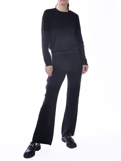 Minnie Rose Cotton Cashmere Pants With D-Ring Trim Detail product