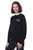 Cotton Cashmere Printed Crewneck Sweater With Embroidery - Black