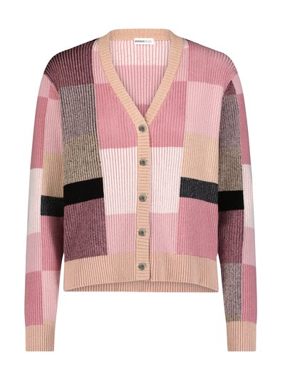 Minnie Rose Cotton Cashmere Ribbed Plaited V-Neck Cardigan product