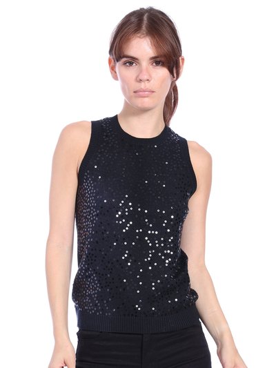 Minnie Rose Cotton Cashmere Sequined Tank product