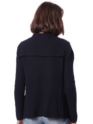 Cotton Cashmere Shaker Flyaway Cardigan