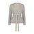 Cotton Cashmere Shaker Flyaway Cardigan - Light Heather Grey