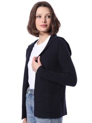 Cotton Cashmere Shaker Flyaway Cardigan