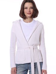 Cotton Cashmere Shaker Flyaway Cardigan