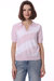 Cotton Cashmere Short Sleeve Striped Frayed Polo Tee - Dior Pink/White