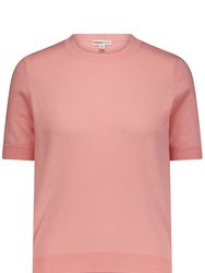 Cotton Cashmere Short Sleeve Tee - Pink Pearl