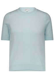Cotton Cashmere Short Sleeve Tee - Baby Blue