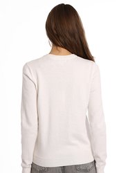 Cotton Cashmere Sport Embroidery Crew Tee