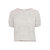 Cotton/cashmere Ss Pointelle Crew Sweater In Silver Shadow - Silver Shadow