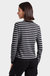 Cotton Cashmere Striped Crew Neck Henley Sweatshirt