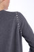 Cotton Cashmere Swing Crew with Stud Detail  FINAL SALE