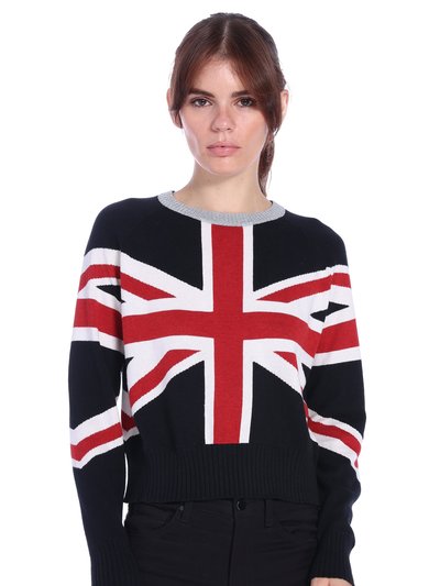 Minnie Rose Cotton Cashmere Union Jack Crew Sweatshirt product