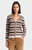 Cotton Cashmere Weekend Texture Stripe Cardigan - Army Combo