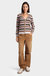 Cotton Cashmere Weekend Texture Stripe Cardigan