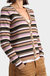 Cotton Cashmere Weekend Texture Stripe Cardigan