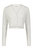 Cotton Cropped Cable Cardigan - White