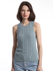 Cotton Frayed Cable Tank