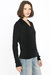 Cotton V Neck Cable Pullover With Collar