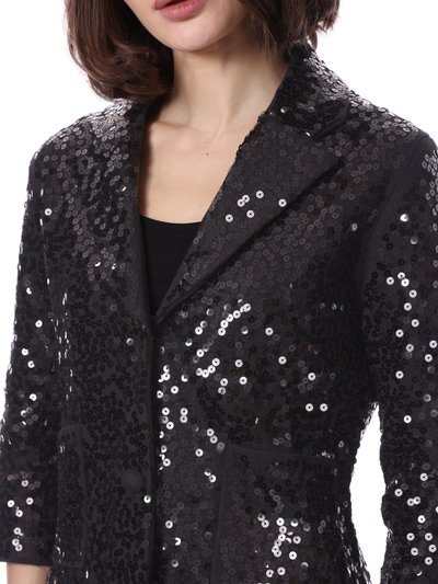 Minnie Rose Paillette Sequin Shrunken Blazer product