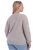 Plus Cashmere Long Sleeve Shrunken Crew Neck Sweater