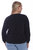 Plus Cashmere Long Sleeve Shrunken Crew Neck Sweater