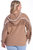 Plus Size Cotton Cashmere Embroidered Fringe Hoodie
