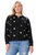 Plus Size Cotton Cashmere Gem Cardigan - Black