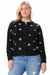 Plus Size Cotton Cashmere Gem Cardigan - Black