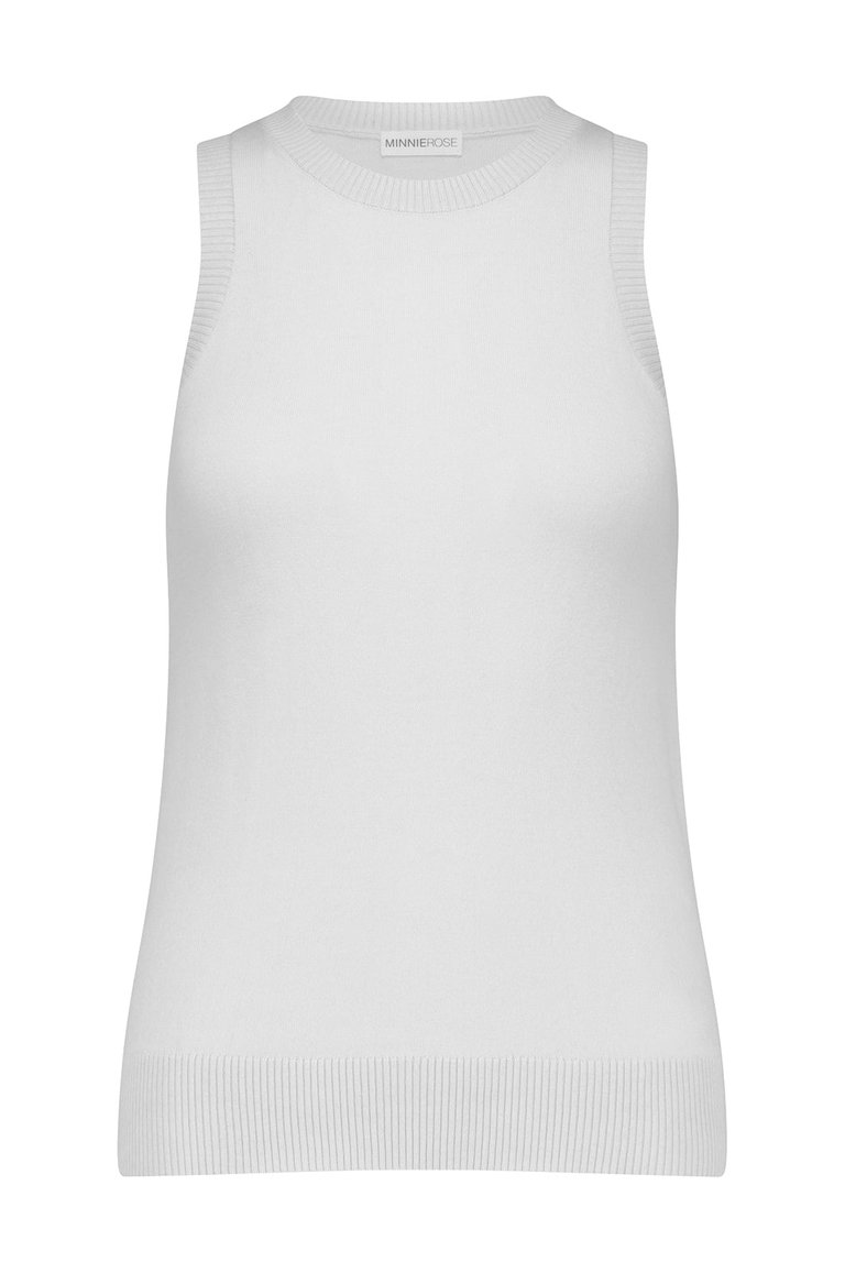 Supima Cotton Cashmere Tank - White