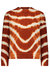 Tribal Cotton /Cashmere Tie Dye Sweatshirt - Lava
