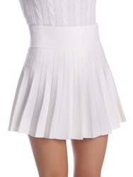 Viscose Pleated Skirt - White