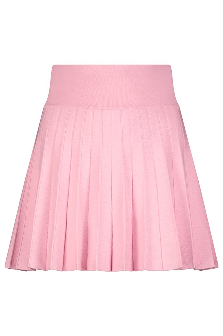 Viscose Pleated Skirt - Pink Bellini