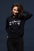 Women's Cotton Cashmere "Shalom" Embroidered Crew Sweater - Navy