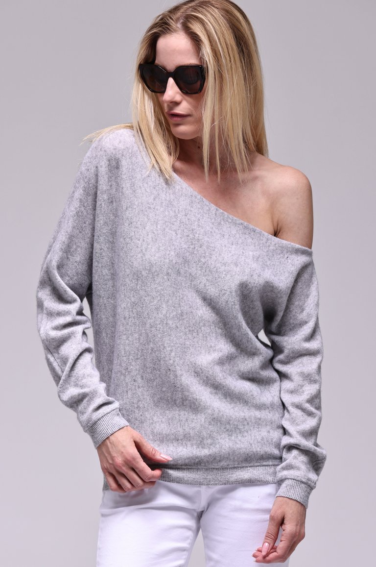 100% Cashmere Off The Shoulder Top