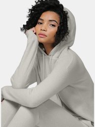 Cashmere High Low Hoodie - Light Heather Grey