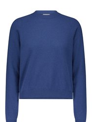 Cashmere Long Sleeve Shrunken Crewneck Sweater