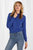 Cashmere Long Sleeve Shrunken Crewneck Sweater - Harbour Blue