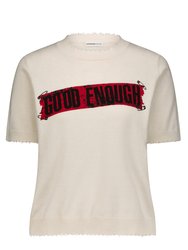 Cotton Cashmere Good Enough Frayed Edge Tee