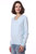 Fine Cotton/Cashmere Distressed Long Sleeve V Neck Sweater