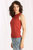 Fine Cotton/Cashmere Frayed Tank - Cinnamon