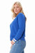 Plus Size Cotton Cashmere Frayed Cardigan With Striped Cuff