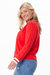 Plus Size Cotton Cashmere Frayed Cardigan With Striped Cuff