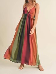 Chiffon Tie-Dye Print Long Dress
