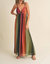Chiffon Tie-Dye Print Long Dress - Multicolored