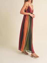 Chiffon Tie-Dye Print Long Dress