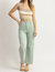 Hailey Wide Leg Denim Pant - Mint